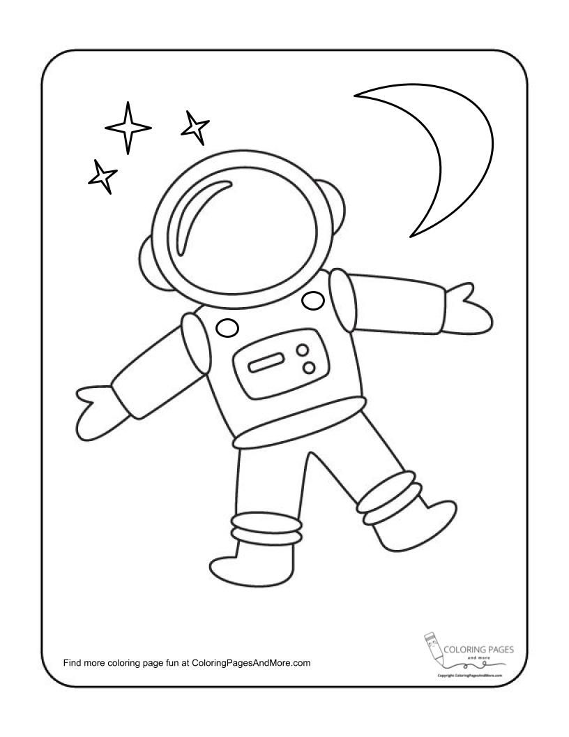 10 Astronaut Travel Coloring Pages Printable for Kids 19