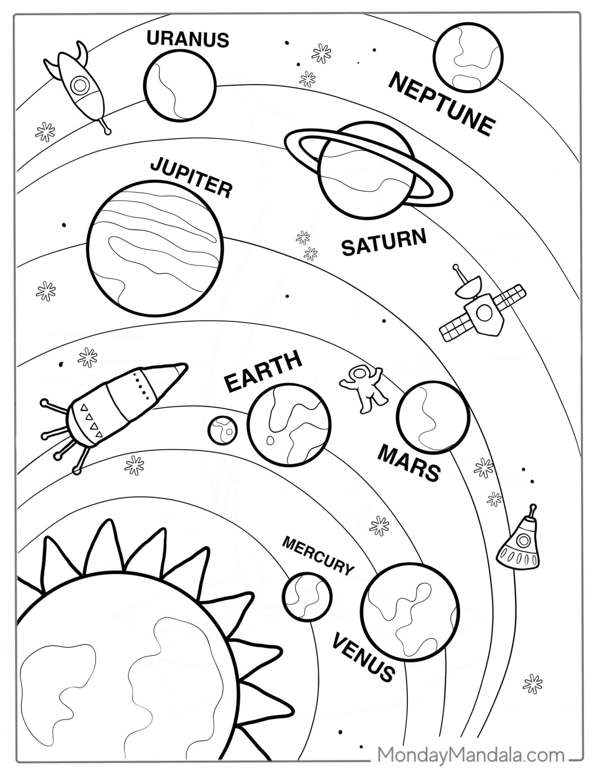 10 Astronaut Travel Coloring Pages Printable for Kids 26