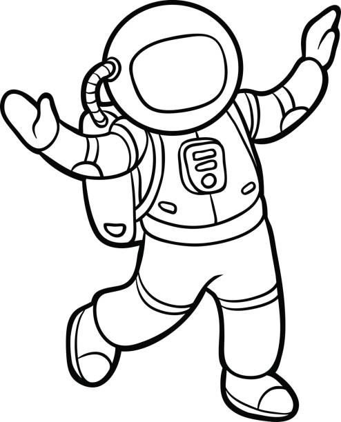 10 Astronaut Travel Coloring Pages Printable for Kids 4