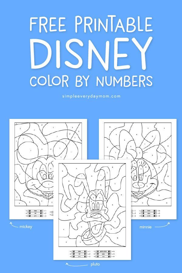 10 Free Disney Coloring Book By Numbers PDFs for Kids and Adults