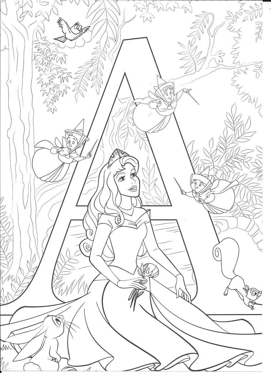 10 Letter A Disney Coloring Page for Kids: Unleash Their Creativity and Imagination