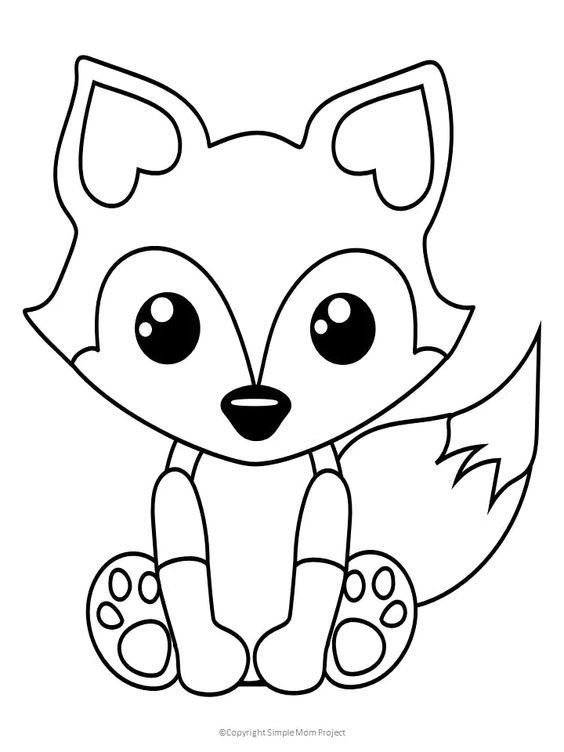 37 Easy Coloring Pages for Kids Animals 21