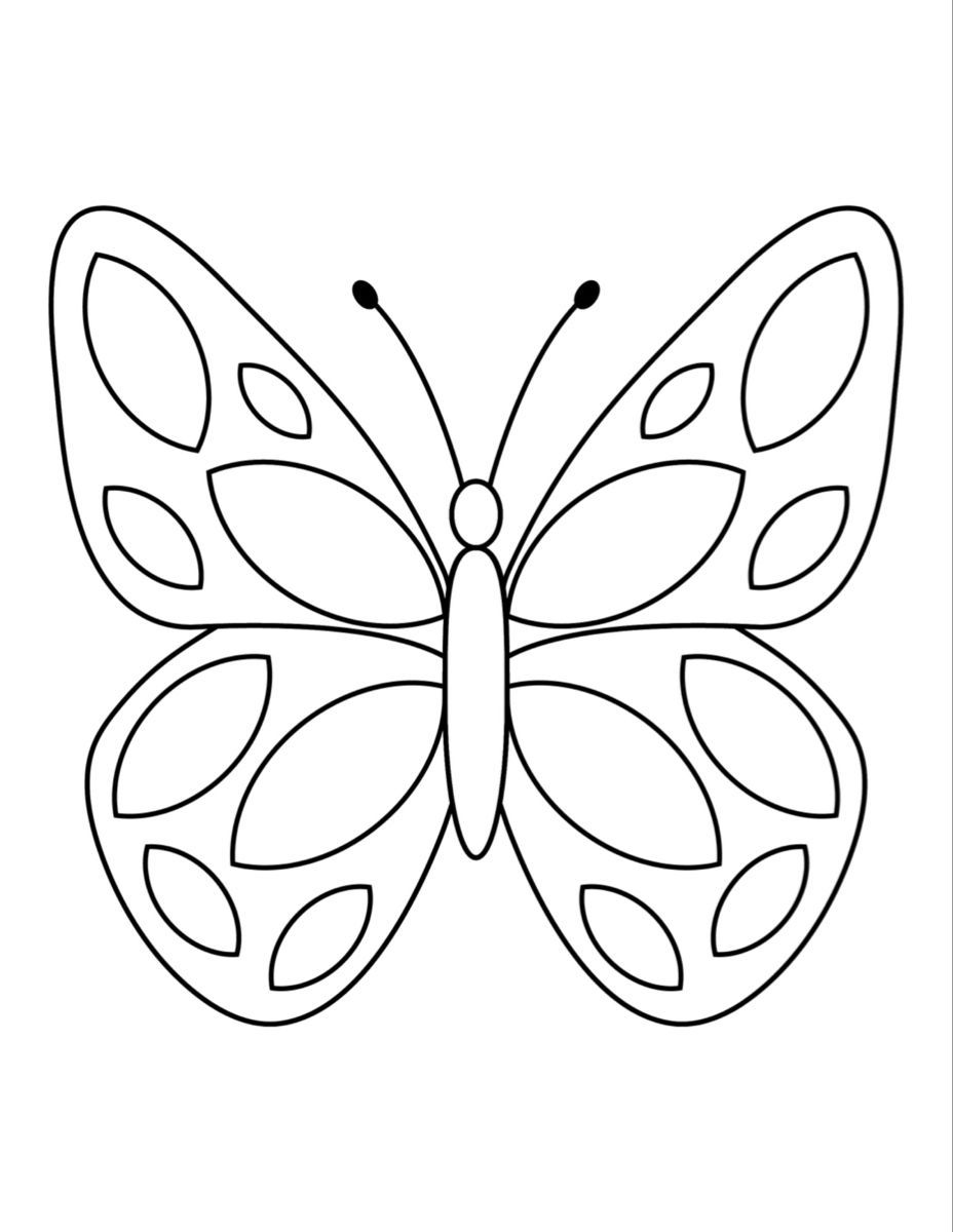 41 Easy Butterfly Coloring Pages for Kids Free Printable 15