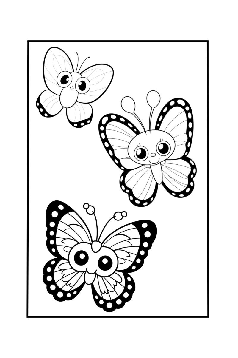 41 Easy Butterfly Coloring Pages for Kids Free Printable 18