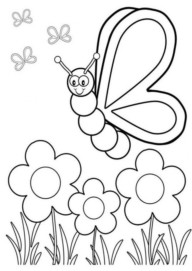 41 Easy Butterfly Coloring Pages for Kids Free Printable 20