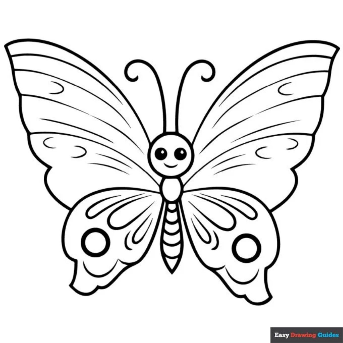 41 Easy Butterfly Coloring Pages for Kids Free Printable 8