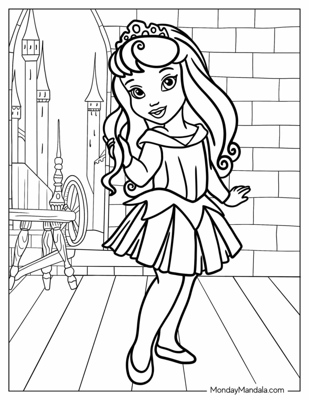 10 Disney Coloring Pages Girls That Will Unleash Their Inner Princess