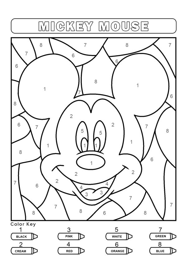 10 Disney By-Number Coloring Pages for Easy Fun