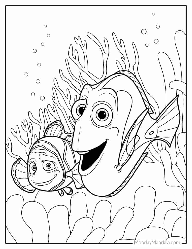 10 Adorable Nemo Coloring Pages for Kids to Unleash Their Creativity