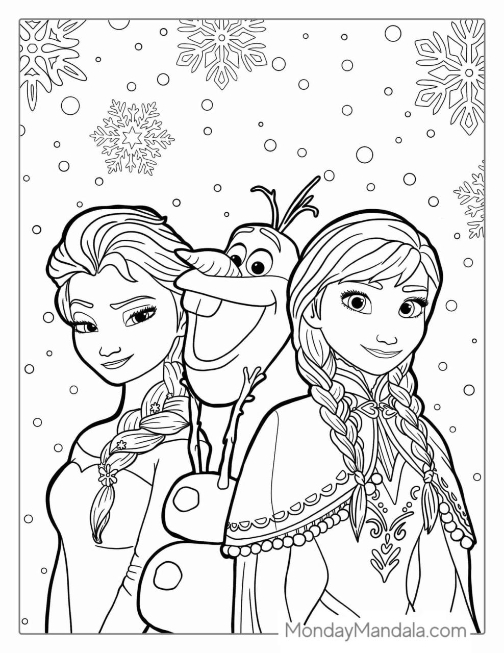 10 Cool Frozen Coloring Pages for Disney Fans