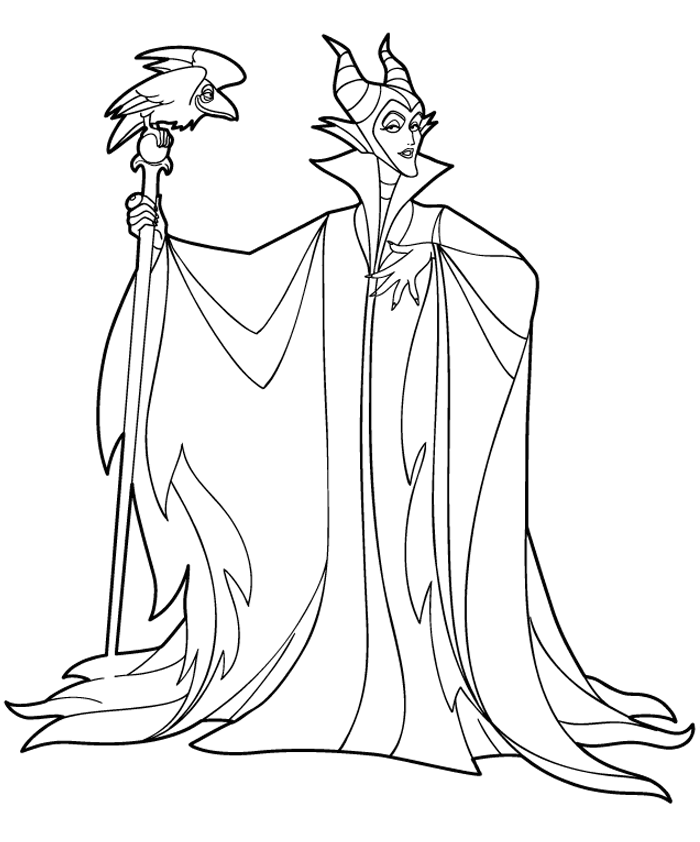 10 Enchanting Disney Coloring Pages Featuring the Maleficent Mistress of Evil