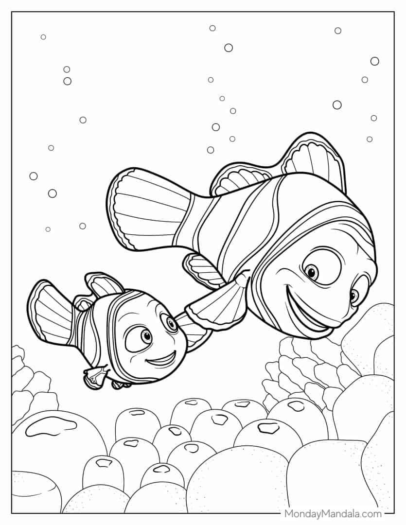 10 Finding Nemo Coloring Pages for Little Explorers