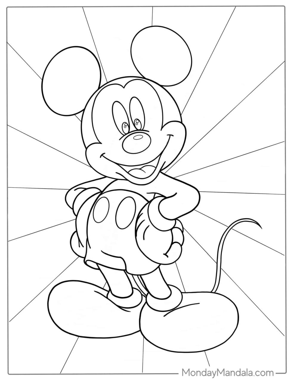 10 Mickey Mouse Coloring Pages for Disney Lovers to Unleash Their Creativity