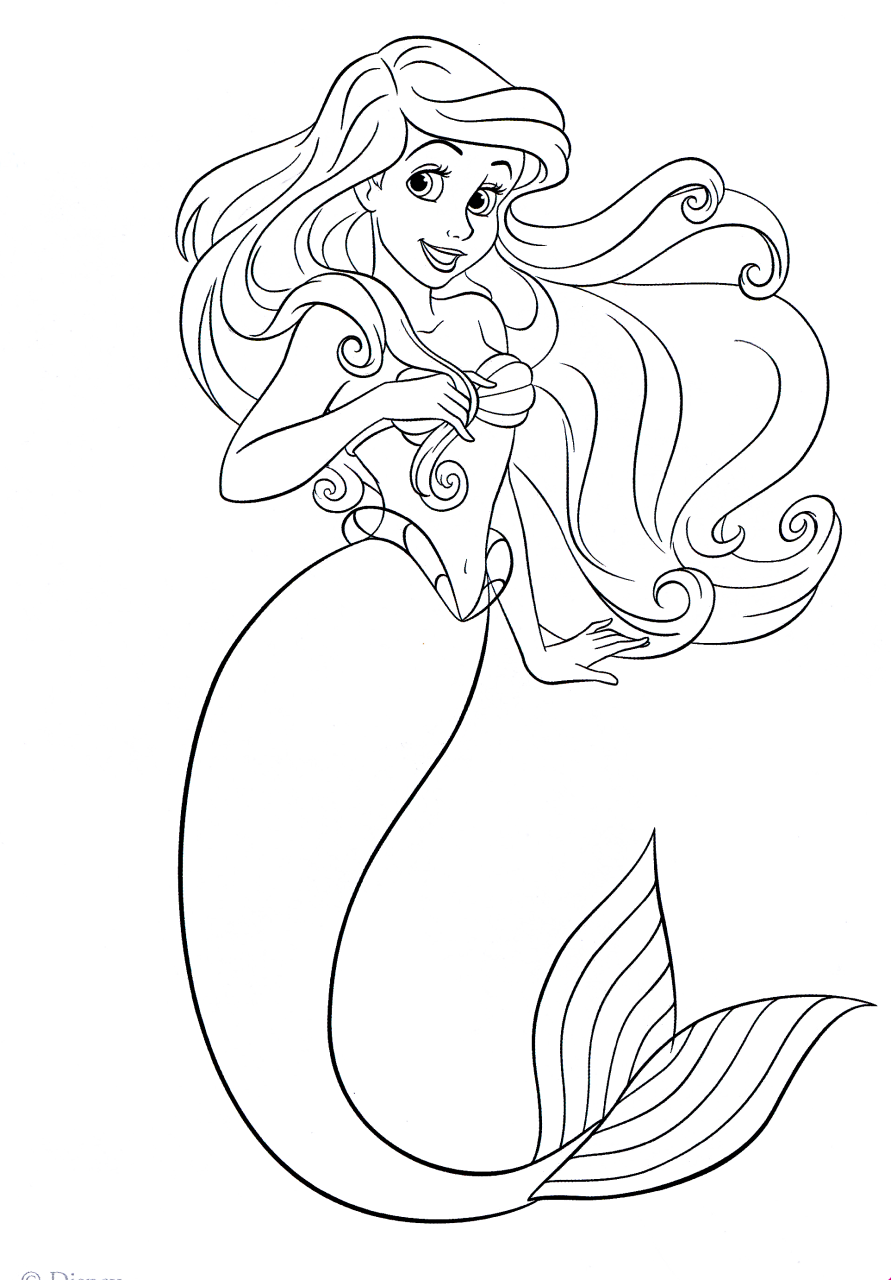 10 Enchanting Mermaid Disney Coloring Pages for Kids and Adults