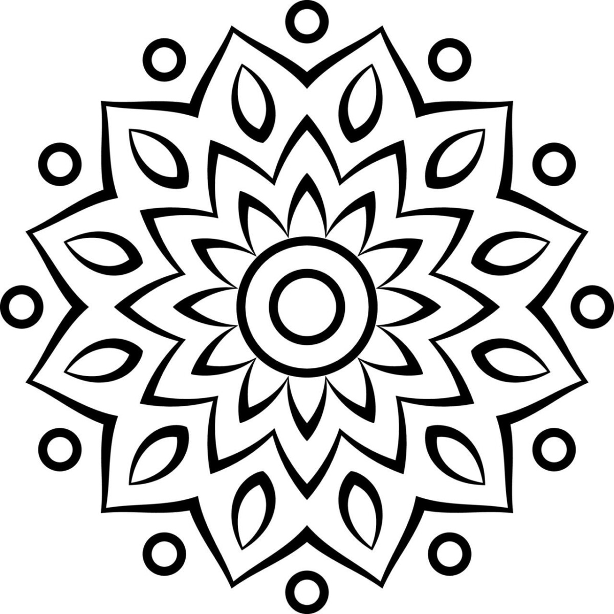 10 Easy and Simple Mandala Coloring Pages for Beginners: A Journey into Relaxation and Creativity