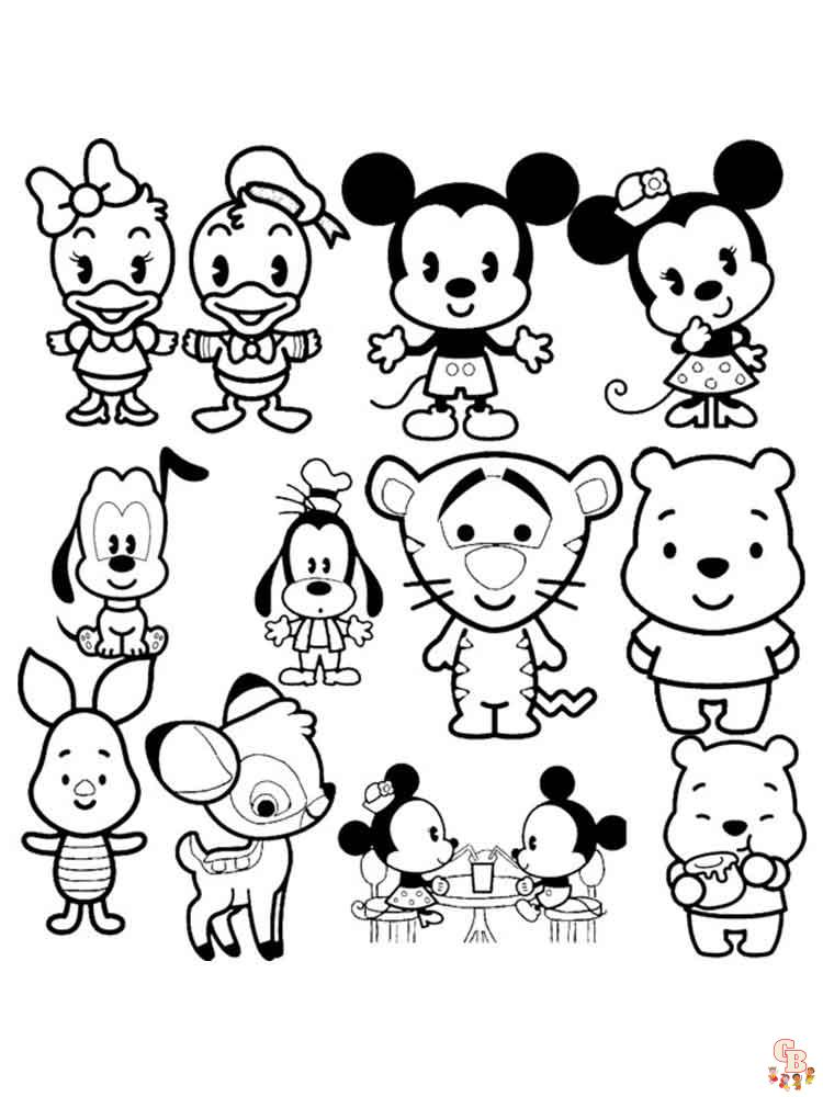 10 Delightful Disney Coloring Pages for Kawaii Enthusiasts