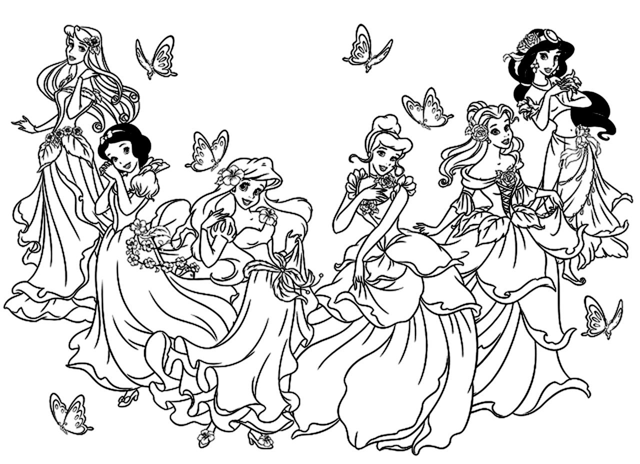 10 Enchanting Princess of Disney Coloring Pages for Creative Kids