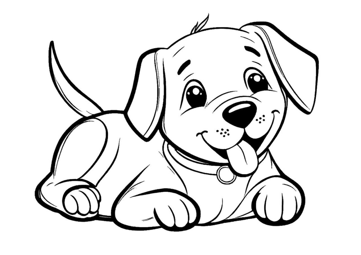 10 Easy Dog Coloring Pages for Kids and Dog Lovers