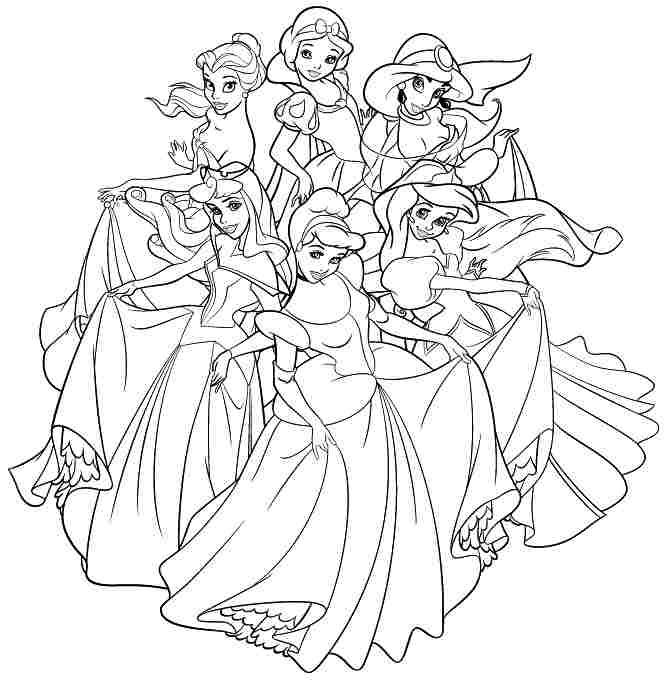 Disney Princess Coloring Pages Easy for Kids Free Printables 30