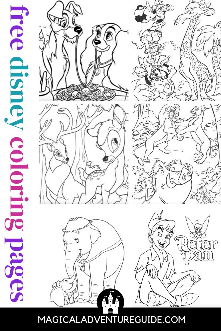 10 Captivating Collage Disney Coloring Pages: Unleash Your Creativity and Imagination