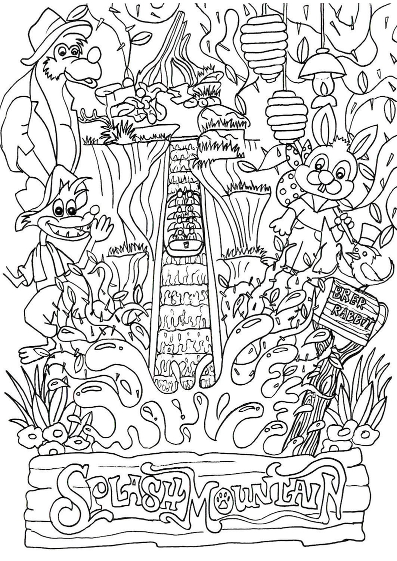 10 Disney Ride Coloring Pages for Adventure Lovers