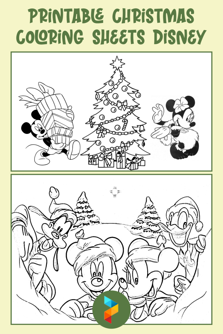 10 Festive Disney Christmas Coloring Pages to Color