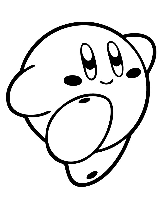 cheerful kirby coloring pages printable jpg